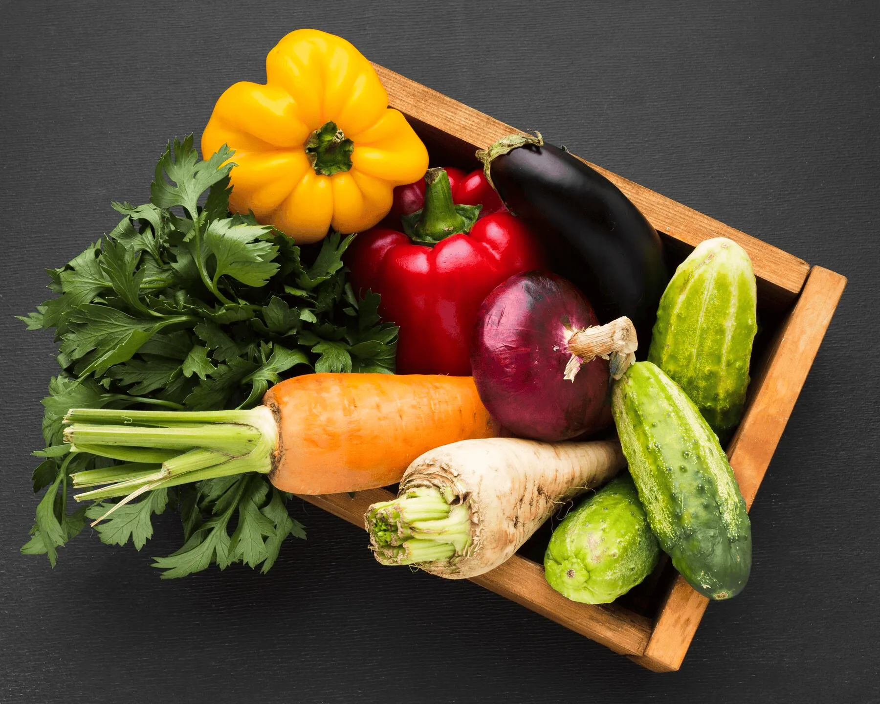 Fresh seasonal vegetables sourced locally for Indian catering