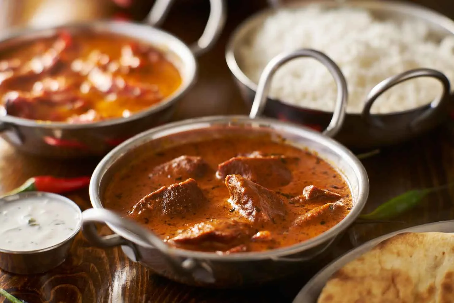 Savoury lamb madras curry with vibrant spices