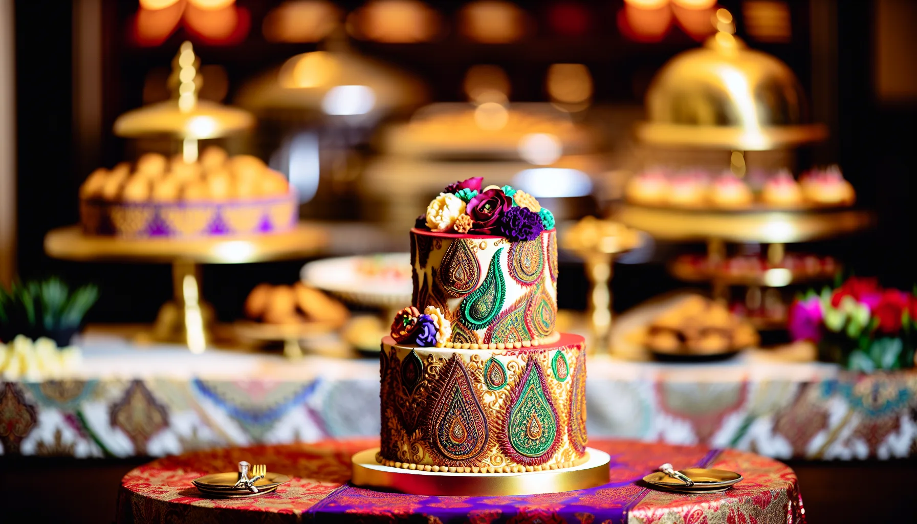 An Indian inspired birthday cake for a special celebration